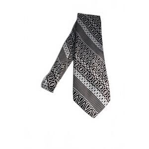 1970s Mr. John BEAU BRUMMEL Ultra Wide Necktie, Black & Gray, 4.25 X 54 Inches